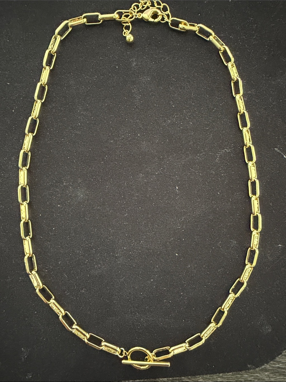NWT and dust bag Uncommon James gold Link Chain Necklace with Toggle Clasp